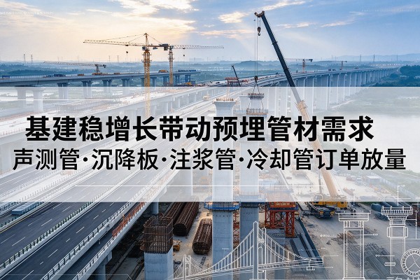 潮州基建稳增长带动预埋监测管材需求，声测管、沉降板、注浆管订单持续放量